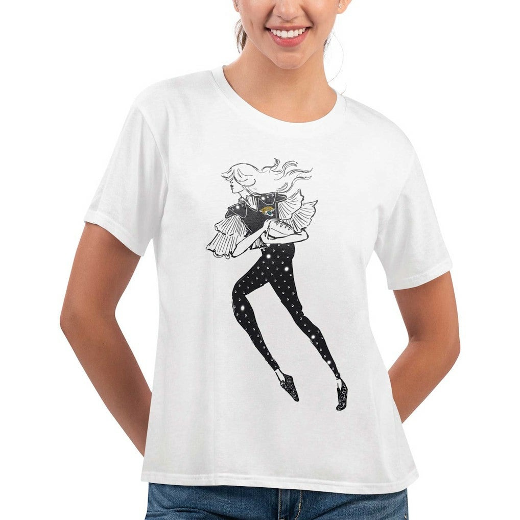 Jacksonville Jaguars G-III 4Her by Carl Banks Women's Play The Ball T-Shirt White | NFL