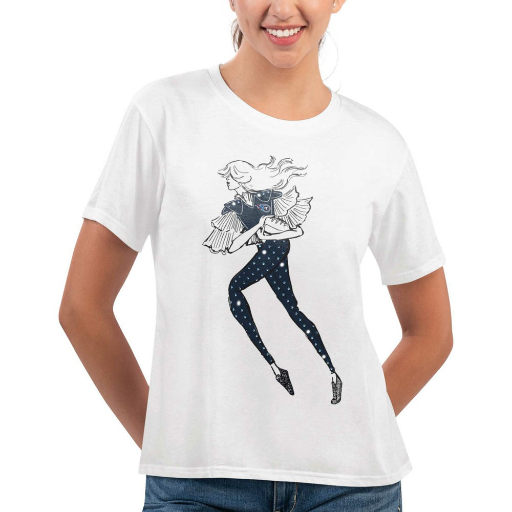 Tennessee Titans G-III 4Her by Carl Banks Women's Play The Ball T-Shirt White | NFL