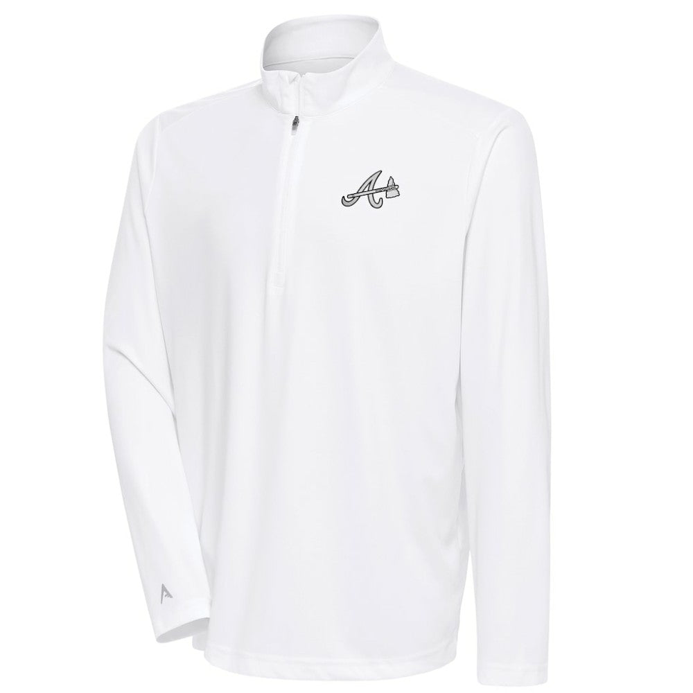 Atlanta Braves Antigua Metallic Tribute Quarter-Zip Top - MLB