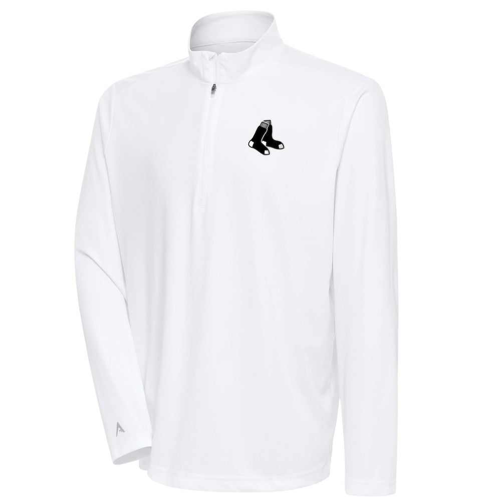 Boston Red Sox Antigua Metallic Tribute Quarter-Zip Top - MLB