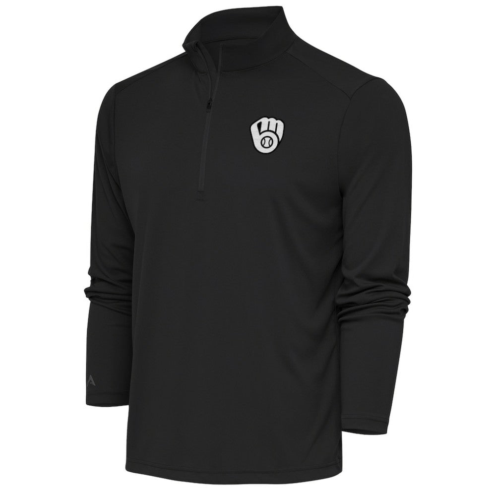 Milwaukee Brewers Antigua Metallic Tribute Quarter-Zip Top - MLB