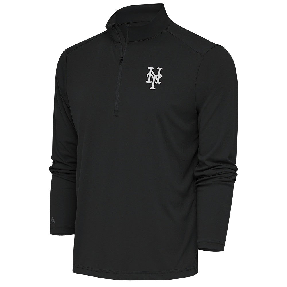 New York Mets Antigua Metallic Tribute Quarter-Zip Top - MLB