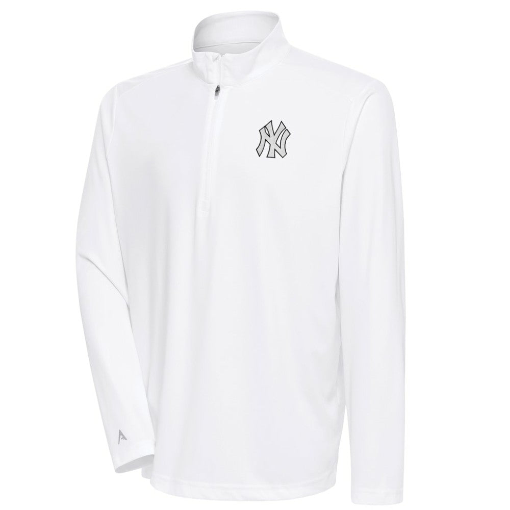New York Yankees Antigua Metallic Tribute Quarter-Zip Top - MLB