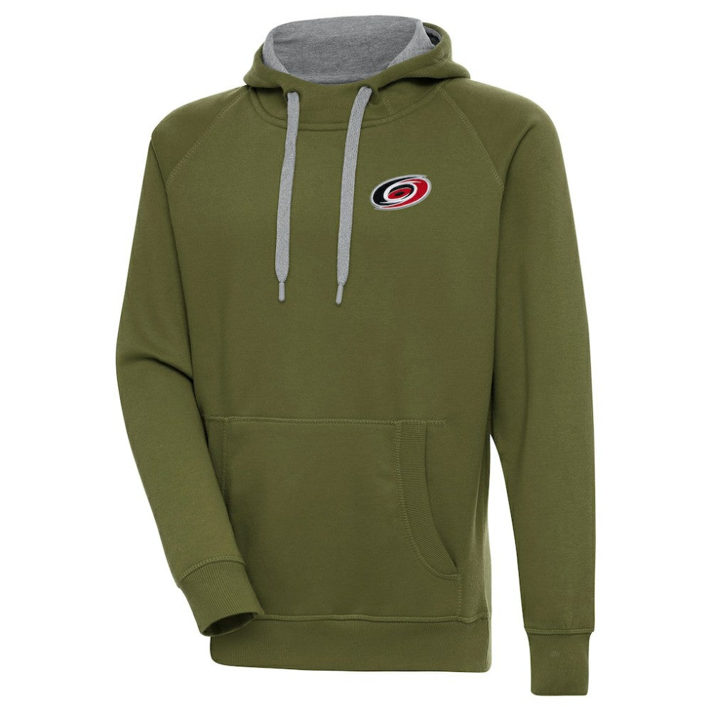 Carolina Hurricanes Antigua Victory Pullover Hoodie - Olive - NHL