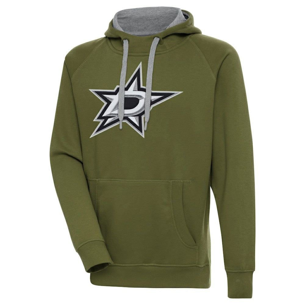 Dallas Stars Antigua Victory Pullover Hoodie - Olive - NHL