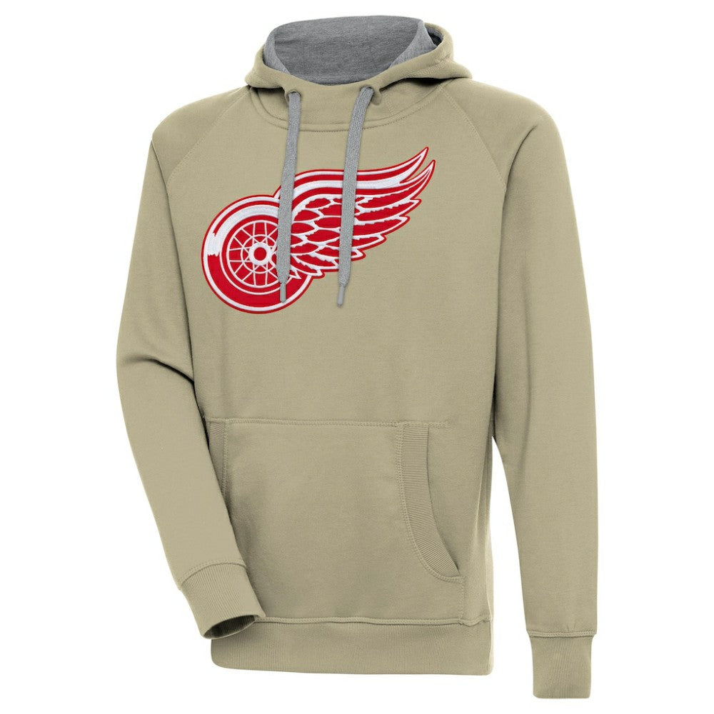 Detroit Red Wings Antigua Victory Pullover Hoodie - Khaki - NHL