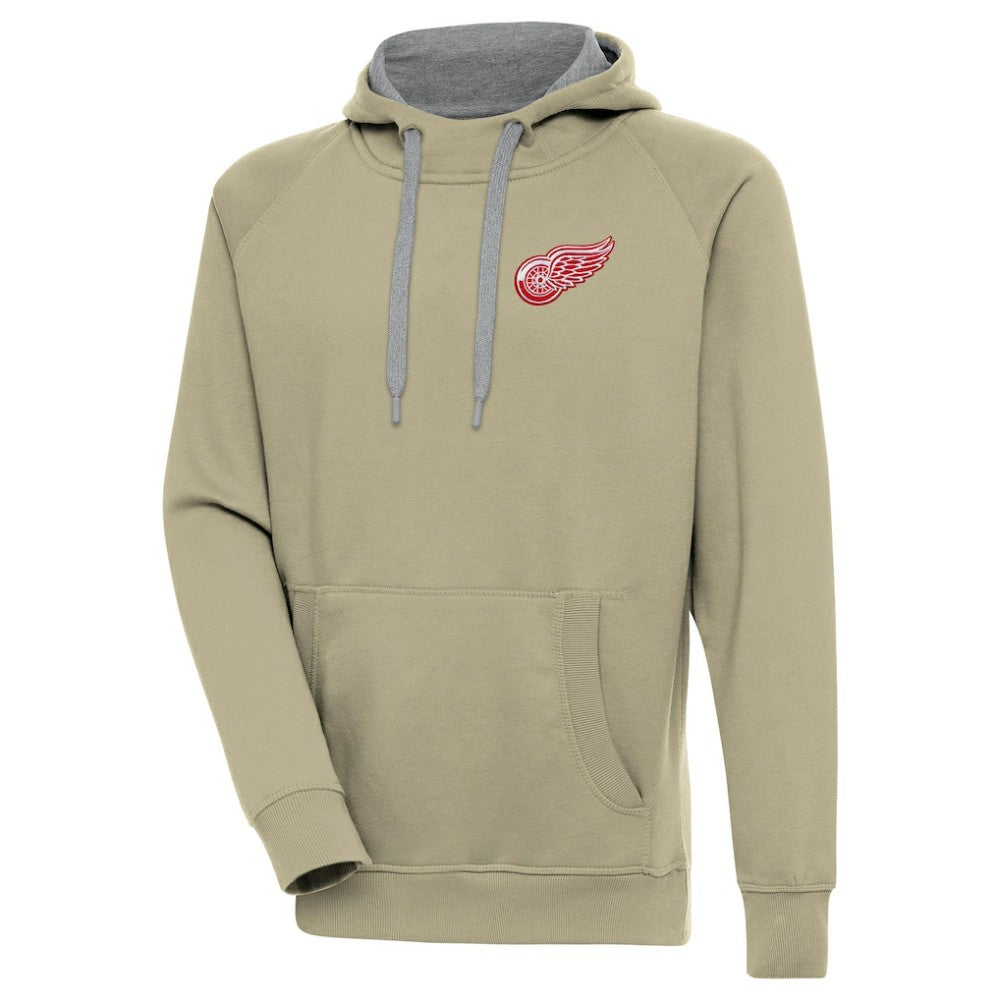 Detroit Red Wings Antigua Victory Pullover Hoodie - Khaki - NHL