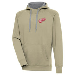Detroit Red Wings Antigua Victory Pullover Hoodie - Khaki - NHL