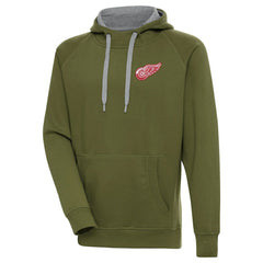 Detroit Red Wings Antigua Victory Pullover Hoodie - Olive - NHL