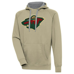 Minnesota Wild Antigua Victory Pullover Hoodie - Khaki - NHL