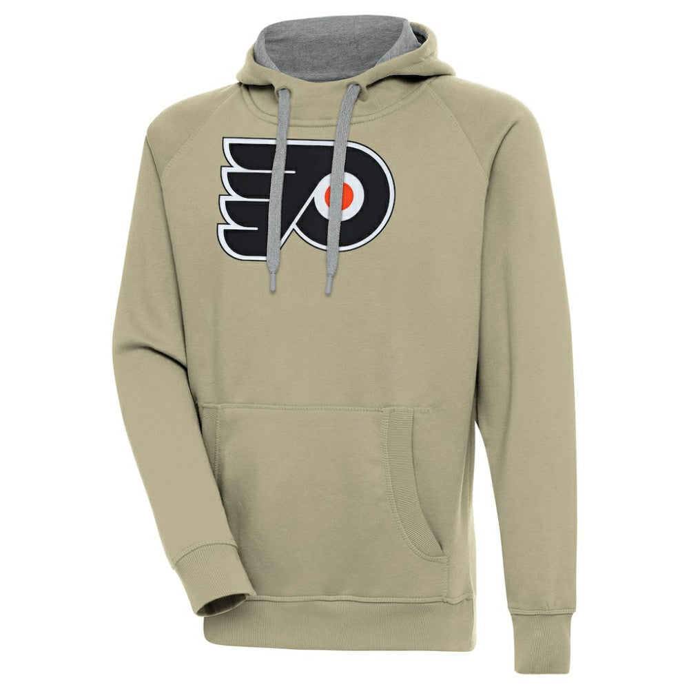 Philadelphia Flyers Antigua Victory Pullover Hoodie - Khaki - NHL