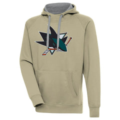 San Jose Sharks Antigua Victory Pullover Hoodie - Khaki - NHL