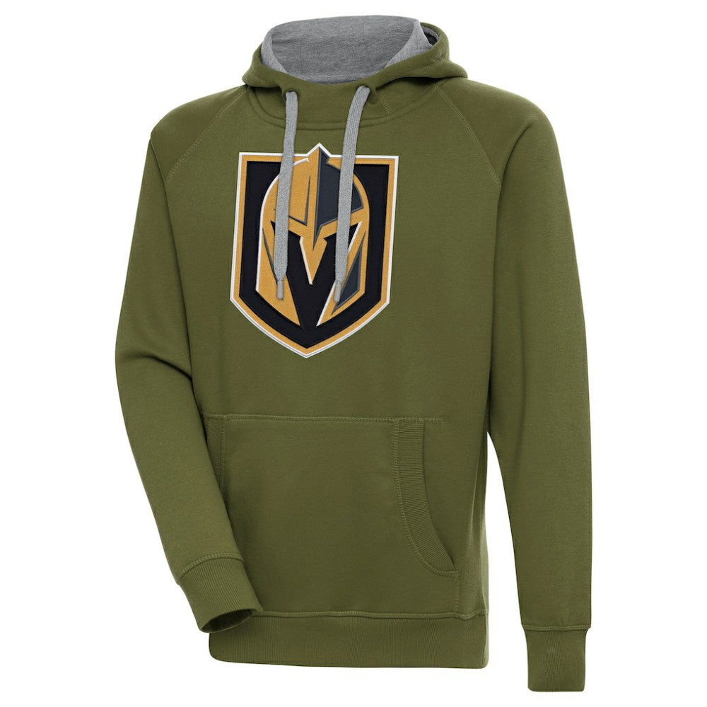 Vegas Golden Knights Antigua Victory Pullover Hoodie - Olive - NHL
