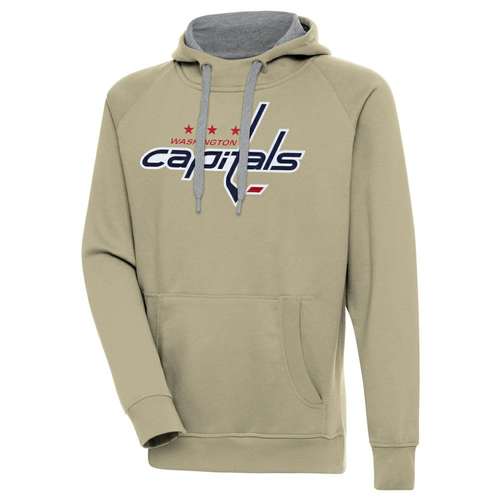 Washington Capitals Antigua Victory Pullover Hoodie - Khaki - NHL