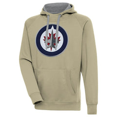 Winnipeg Jets Antigua Victory Pullover Hoodie - Khaki - NHL