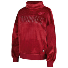 Arizona Cardinals DKNY Sport Women's Deliliah Rhinestone Funnel Neck Pullover Sweatshirt Cardinal | NFL