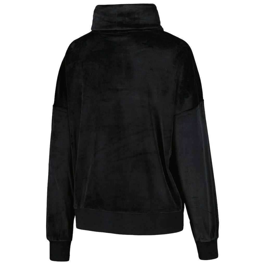 Carolina Panthers DKNY Sport Women's Deliliah Rhinestone Funnel Neck Pullover Sweatshirt Black | NFL