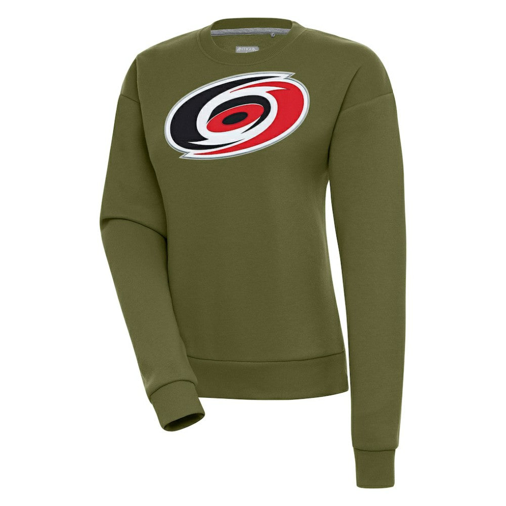Carolina Hurricanes Antigua Women's Victory Pullover Sweatshirt - Olive - NHL