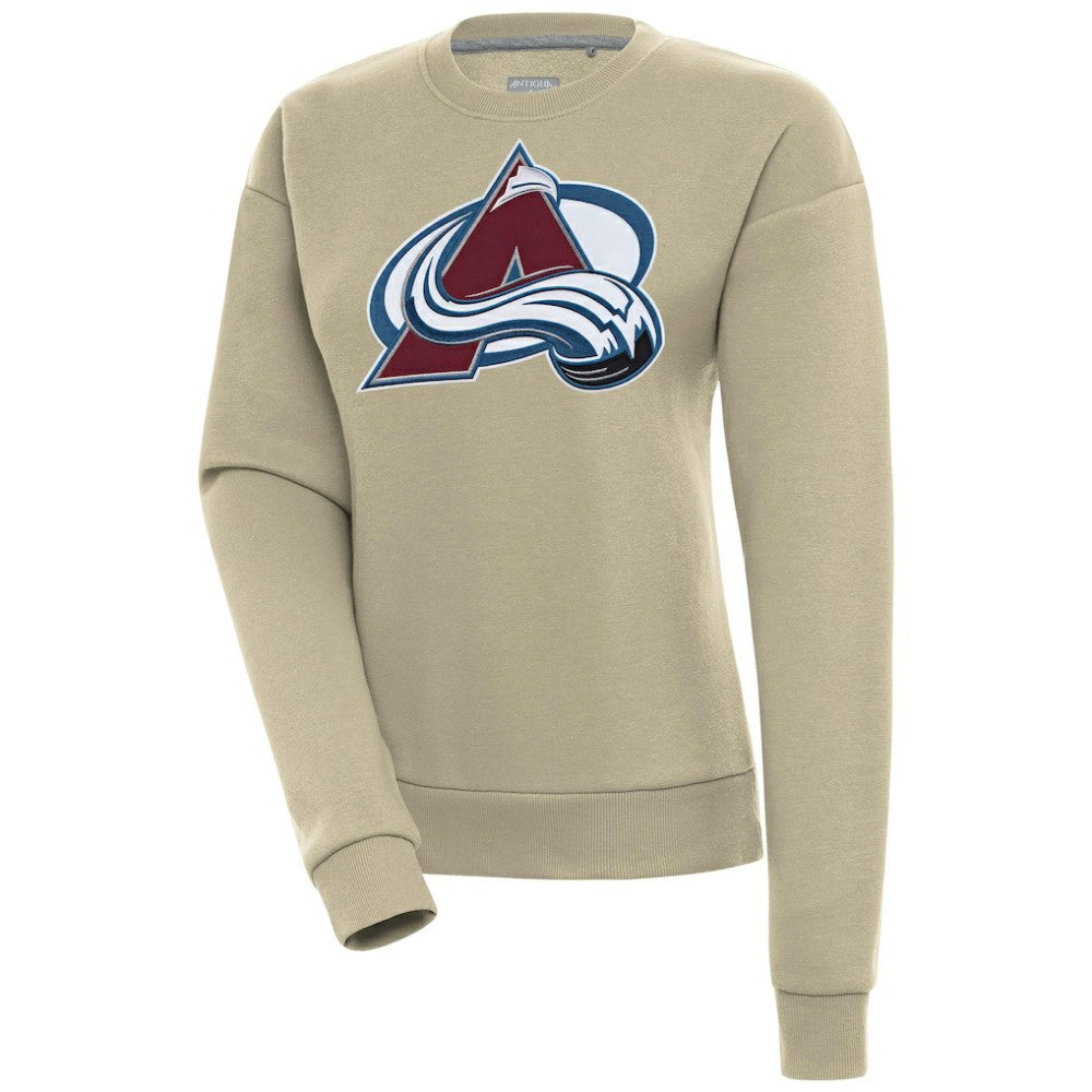 Colorado Avalanche Antigua Women's Victory Pullover Sweatshirt - Khaki - NHL