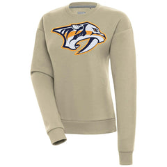 Nashville Predators Antigua Women's Victory Pullover Sweatshirt - Khaki - NHL