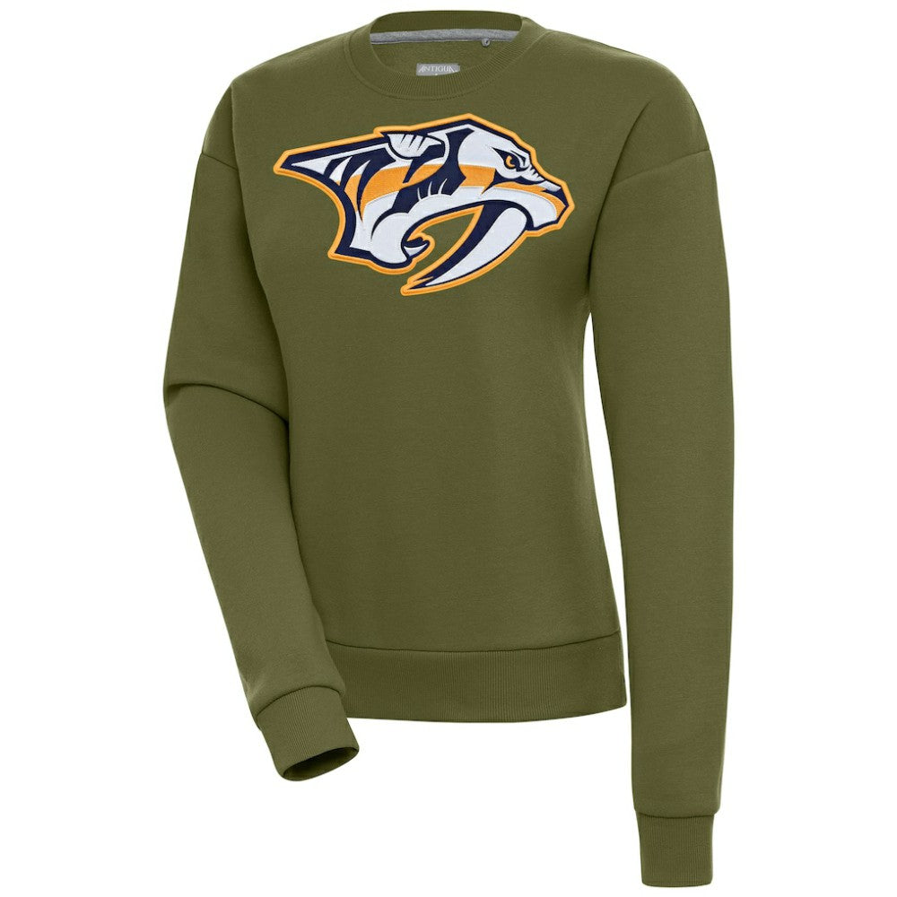 Nashville Predators Antigua Women's Victory Pullover Sweatshirt - Olive - NHL