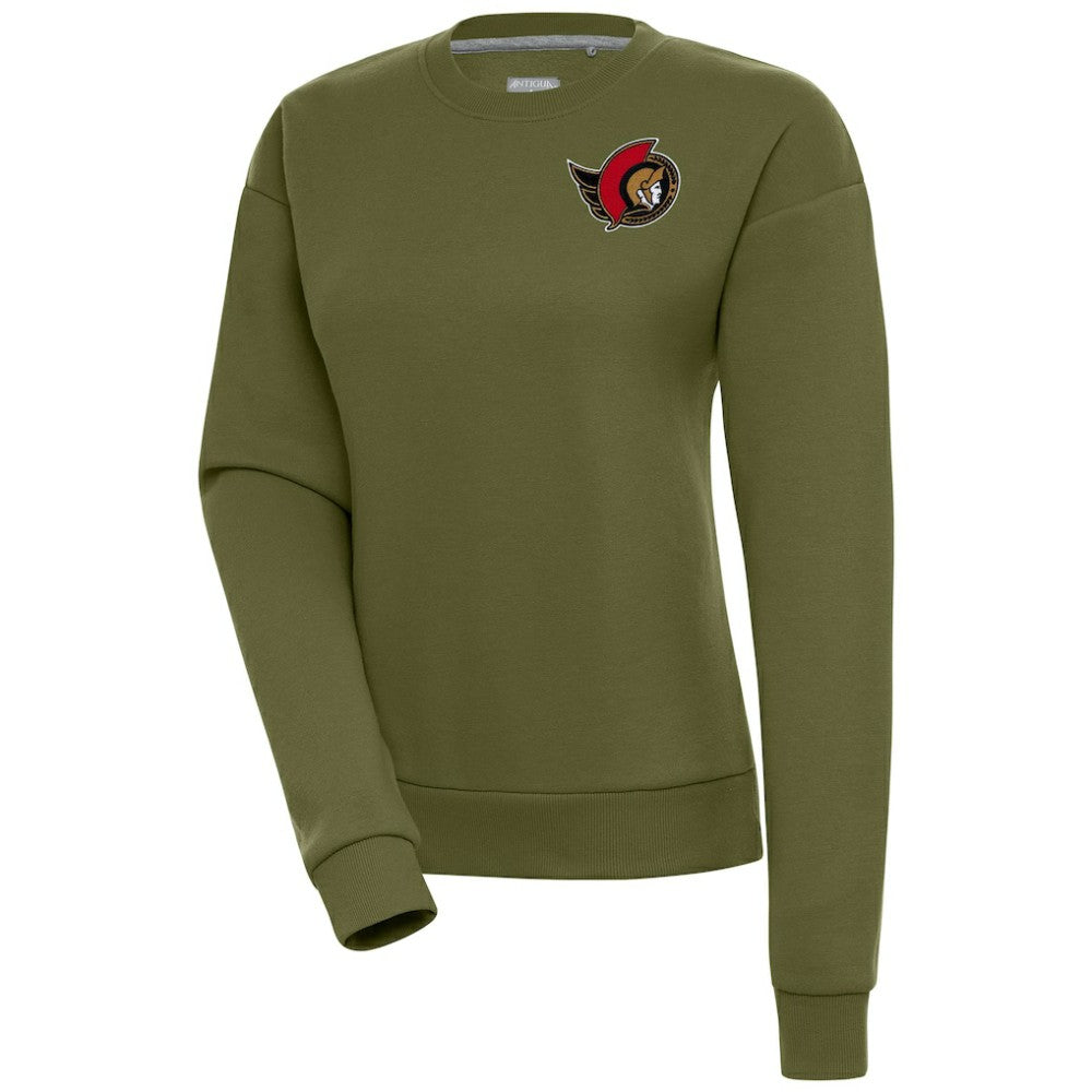 Ottawa Senators Antigua Women's Victory Pullover Sweatshirt - Olive - NHL