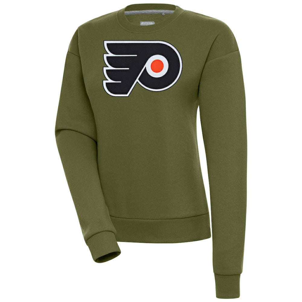 Philadelphia Flyers Antigua Women's Victory Pullover Sweatshirt - Olive - NHL