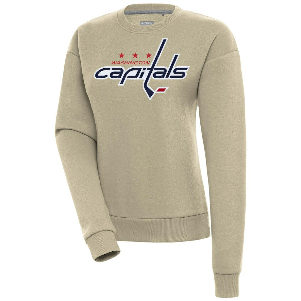 Washington Capitals Antigua Women's Victory Pullover Sweatshirt - Khaki - NHL