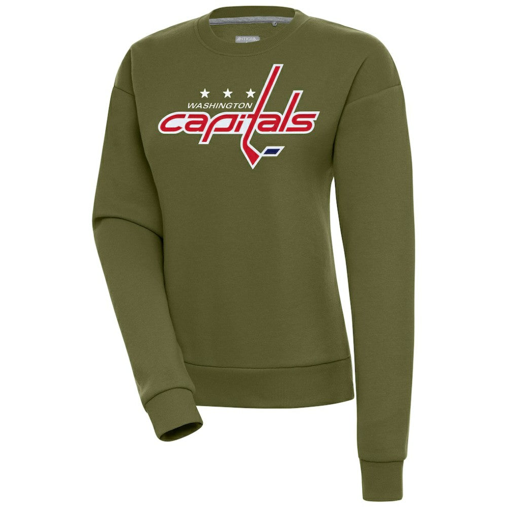Washington Capitals Antigua Women's Victory Pullover Sweatshirt - Olive - NHL