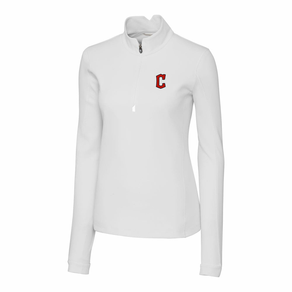 Cleveland Guardians Cutter & Buck Women's DryTec Traverse Stretch Quarter-Zip Pullover Top - MLB