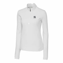 New York Yankees Cutter & Buck Women's DryTec Traverse Stretch Quarter-Zip Pullover Top - MLB