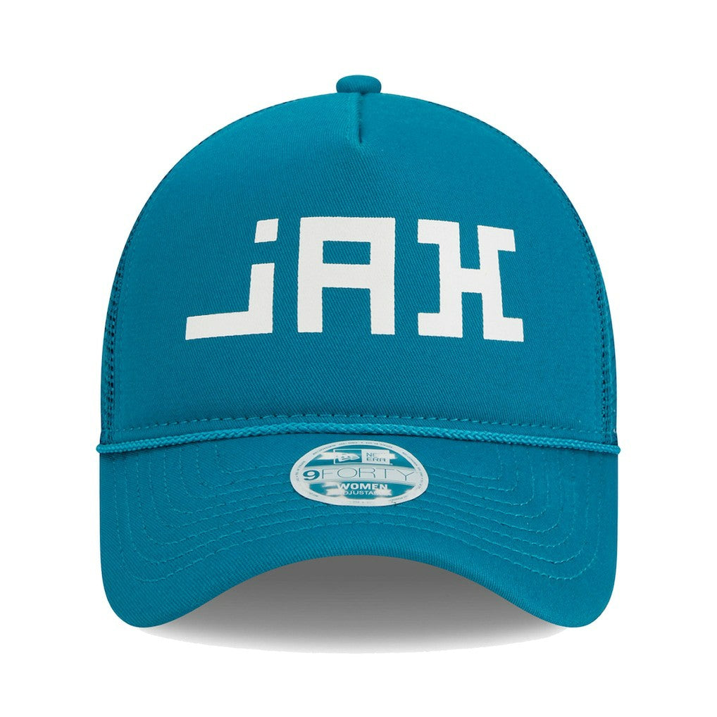 Jacksonville Jaguars New Era Women's McGee Trucker 9FORTY Adjustable Hat Teal | NFL