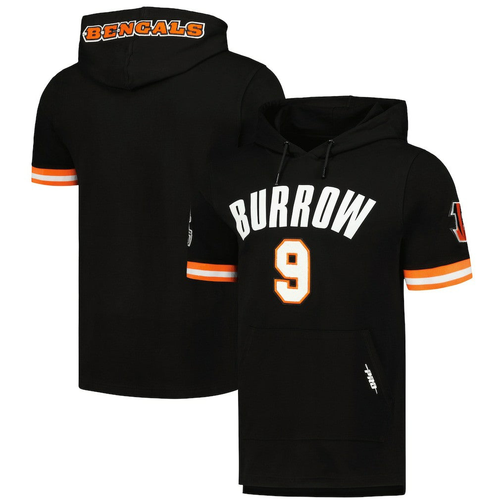 Joe Burrow Cincinnati Bengals Pro Standard Player Name & Number Hoodie T-Shirt Black | NFL