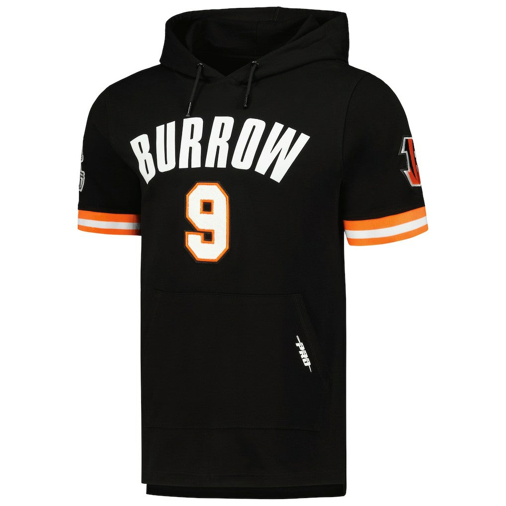 Joe Burrow Cincinnati Bengals Pro Standard Player Name & Number Hoodie T-Shirt Black | NFL