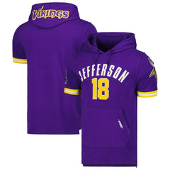 Justin Jefferson Minnesota Vikings Pro Standard Player Name & Number Hoodie T-Shirt Purple | NFL