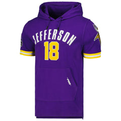Justin Jefferson Minnesota Vikings Pro Standard Player Name & Number Hoodie T-Shirt Purple | NFL