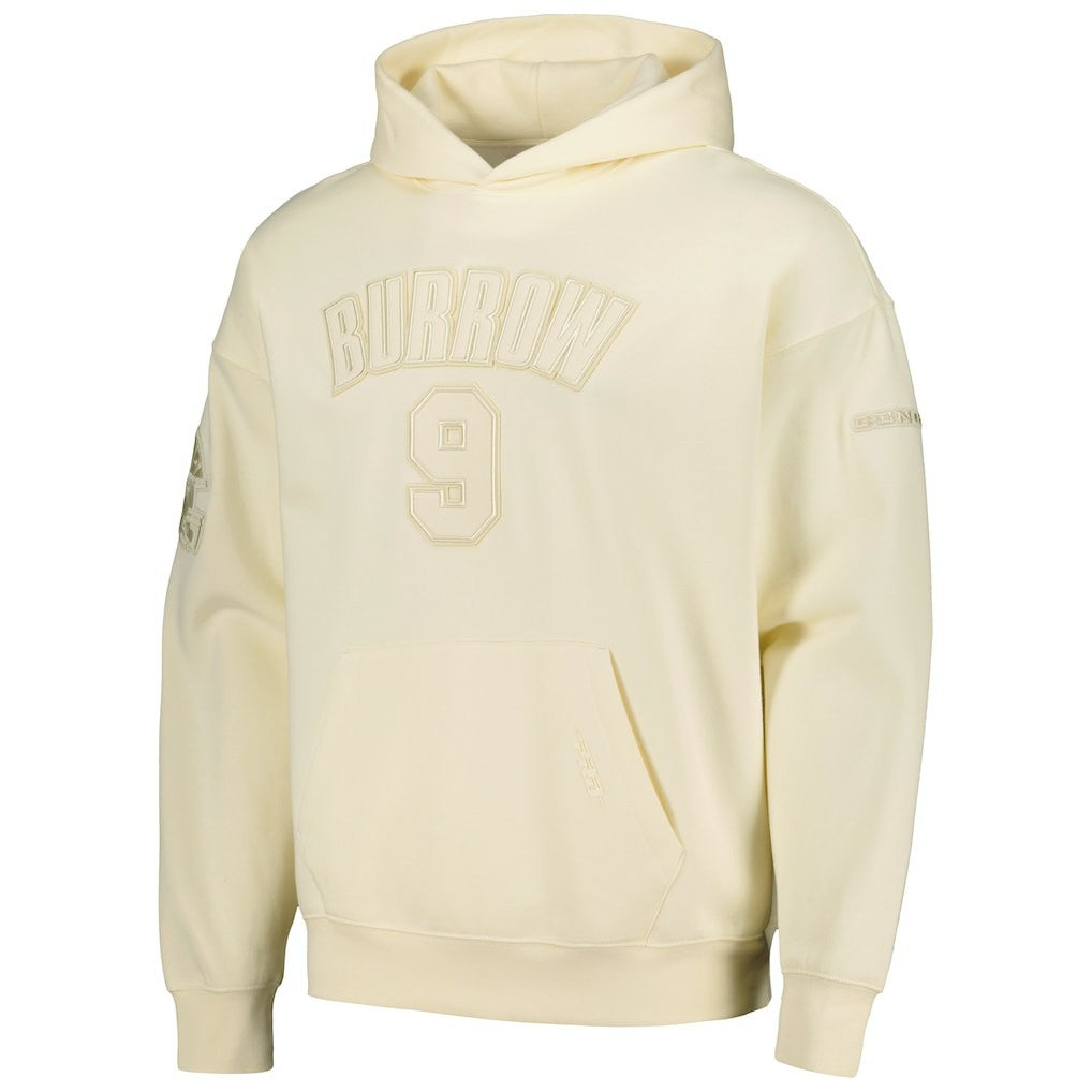 Joe Burrow Cincinnati Bengals Pro Standard Player Name & Number Pullover Hoodie Cream | NFL