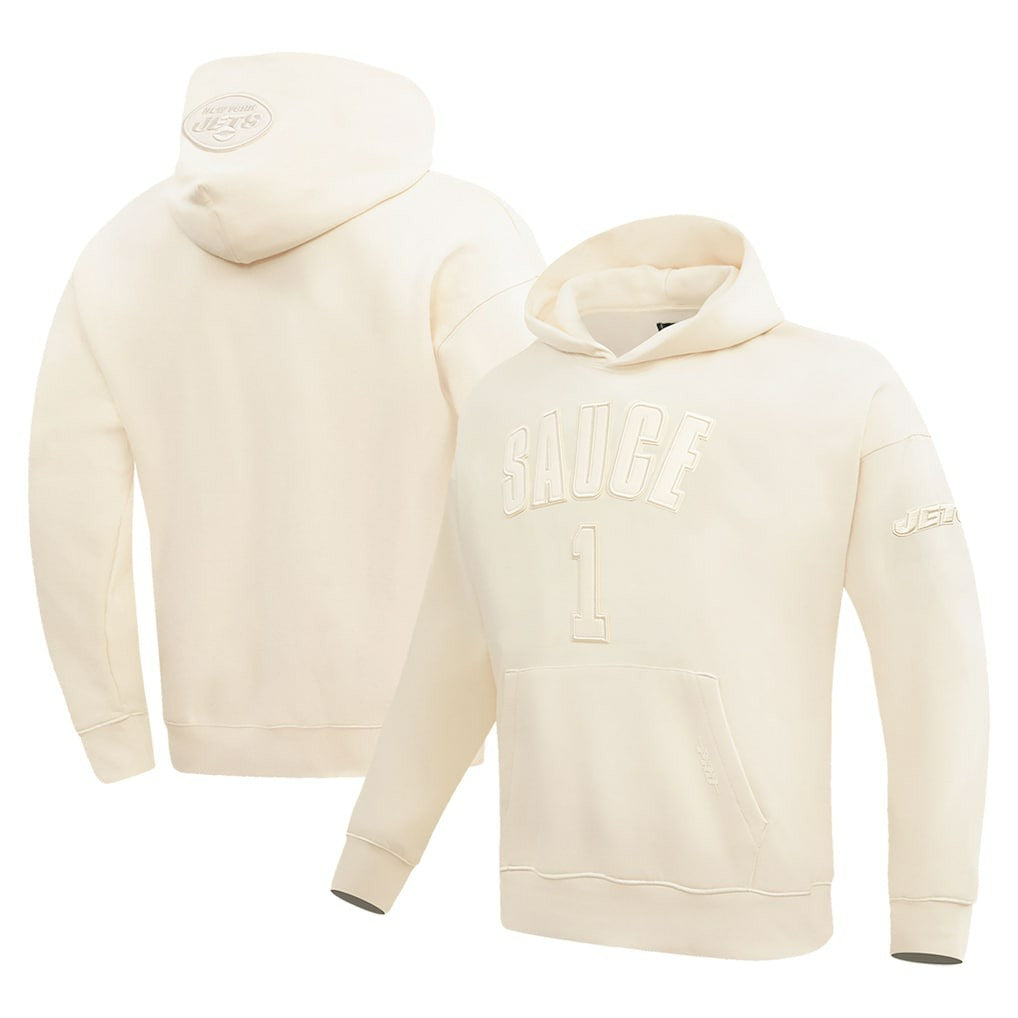 Ahmad Sauce Gardner New York Jets Pro Standard Player Name & Number Pullover Hoodie Cream | NFL