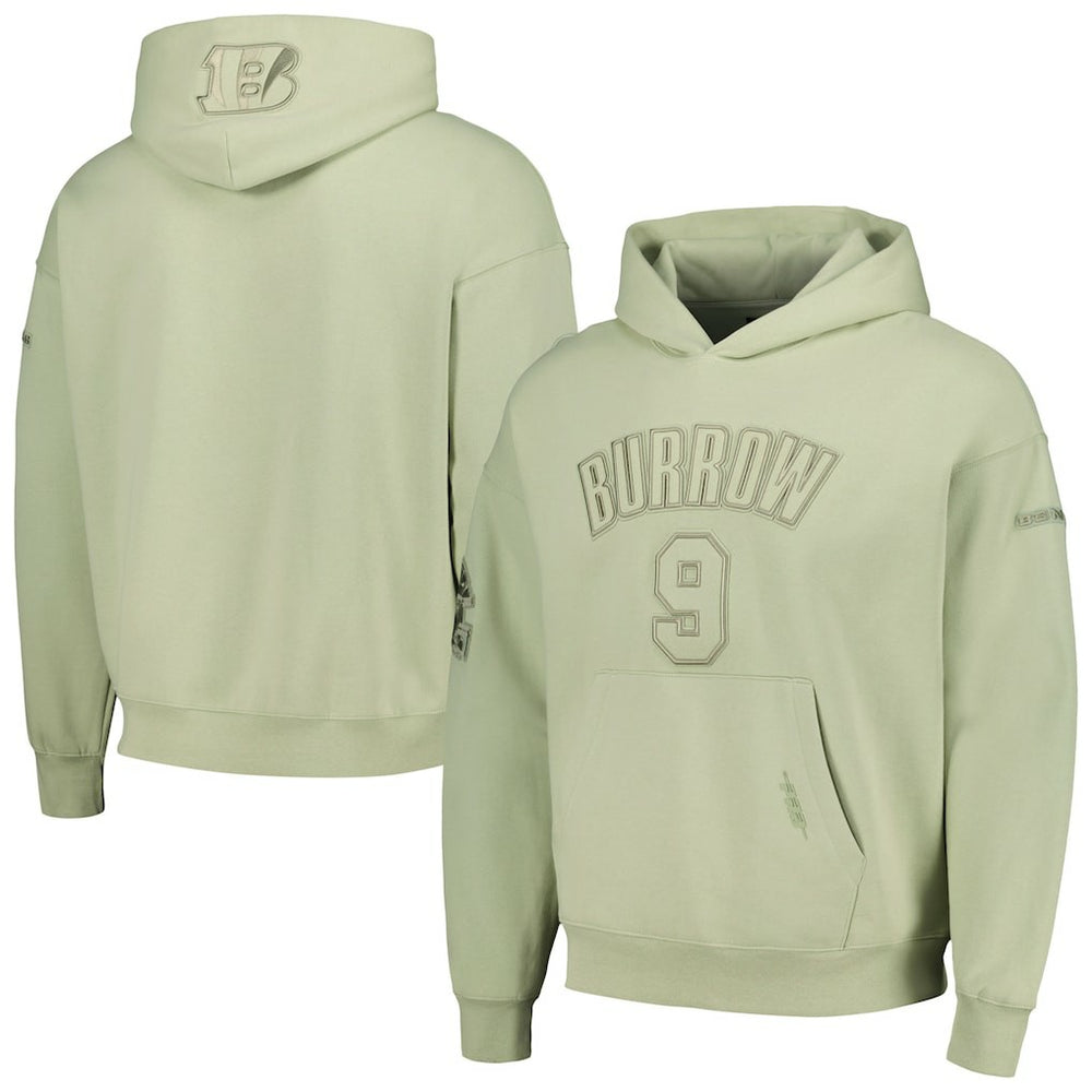 Joe Burrow Cincinnati Bengals Pro Standard Player Name & Number Pullover Hoodie Light Green | NFL