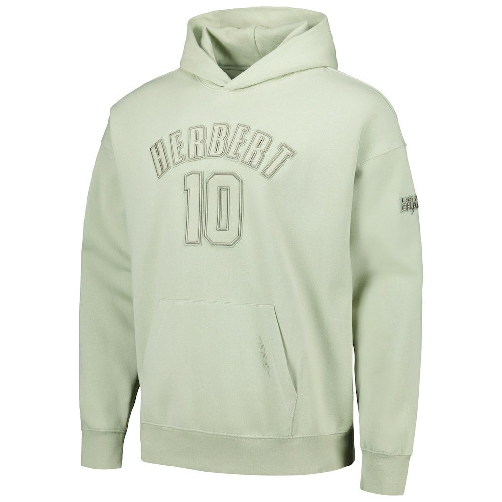 Justin Herbert Los Angeles Chargers Pro Standard Player Name & Number Pullover Hoodie Light Green | NFL
