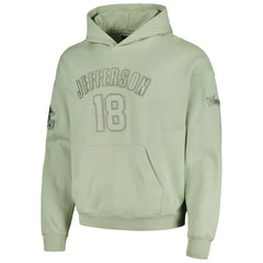 Justin Jefferson Minnesota Vikings Pro Standard Player Name & Number Pullover Hoodie Light Green | NFL