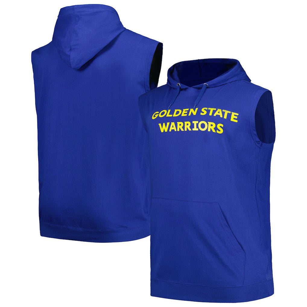 Golden State Warriors Big & Tall Jersey Muscle Pullover Hoodie Royal - NBA