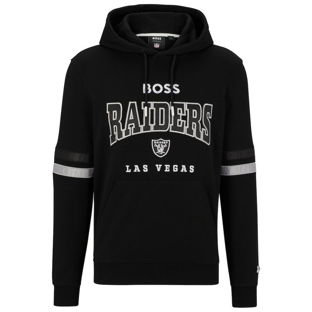 Las Vegas Raiders BOSS X NFL Touchdown Pullover Hoodie Black/White | NFL