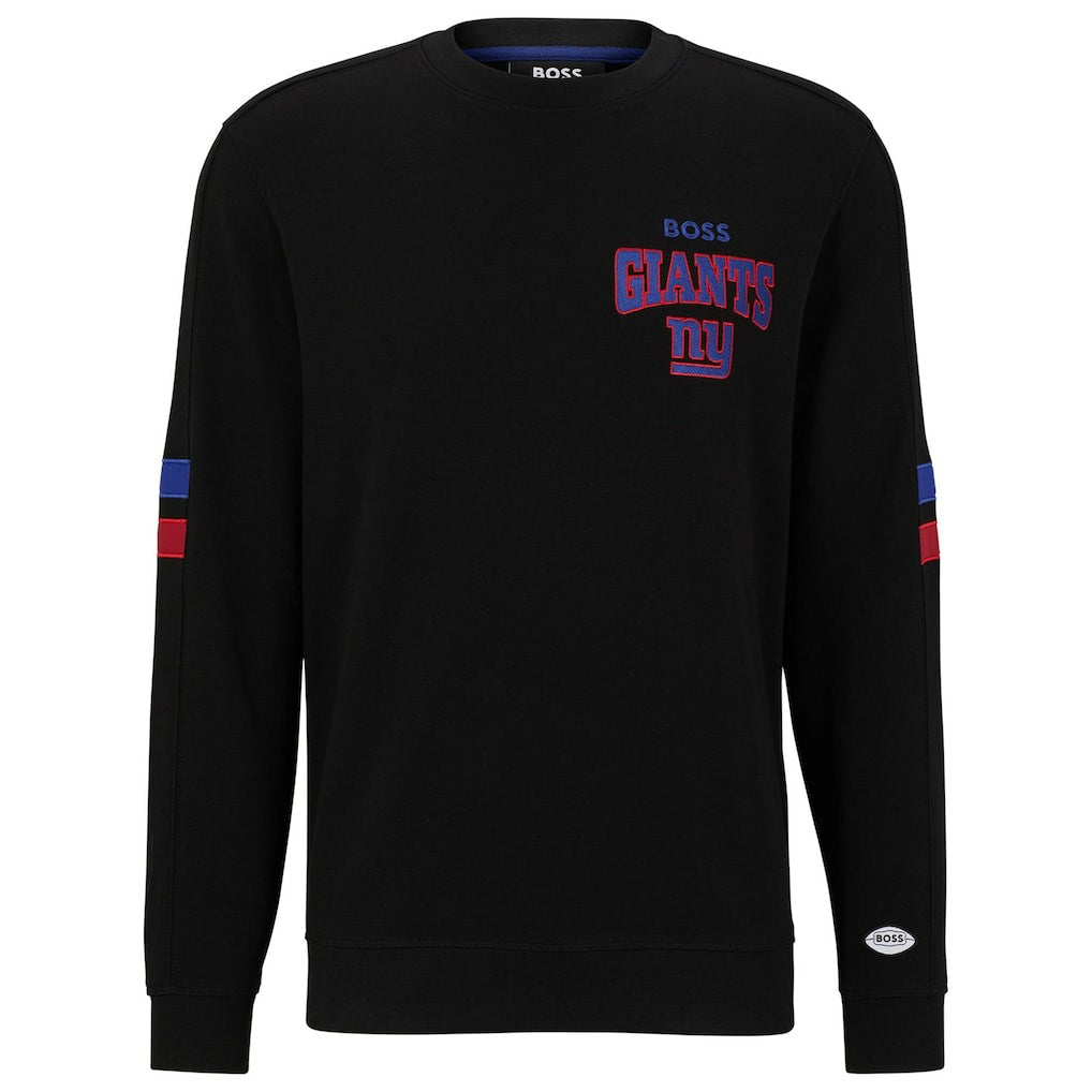 New York Giants BOSS X NFL Drive Crew Neck Pullover Sweatshirt Black/Royal | NFL