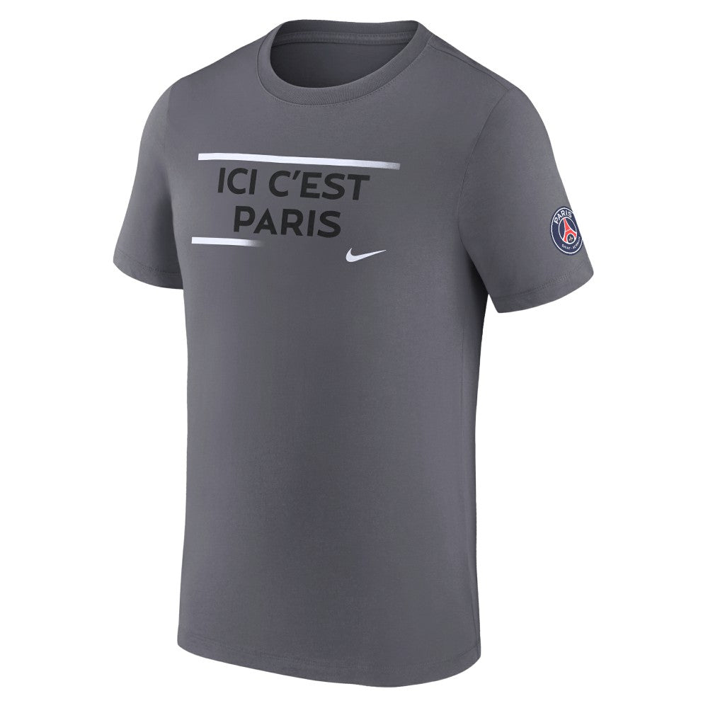 Paris Saint-Germain Verbiage T-Shirt Gray | Nike Sale