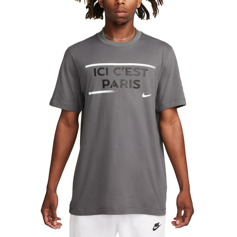Paris Saint-Germain Verbiage T-Shirt Gray | Nike Sale