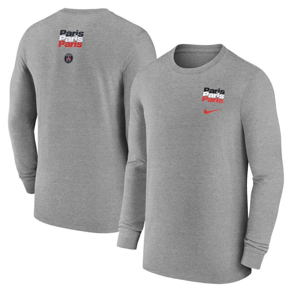 Paris Saint-Germain Legend Long Sleeve T-Shirt Heather Gray | Nike