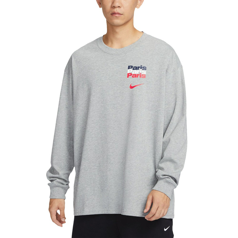 Paris Saint-Germain Legend Long Sleeve T-Shirt Heather Gray | Nike
