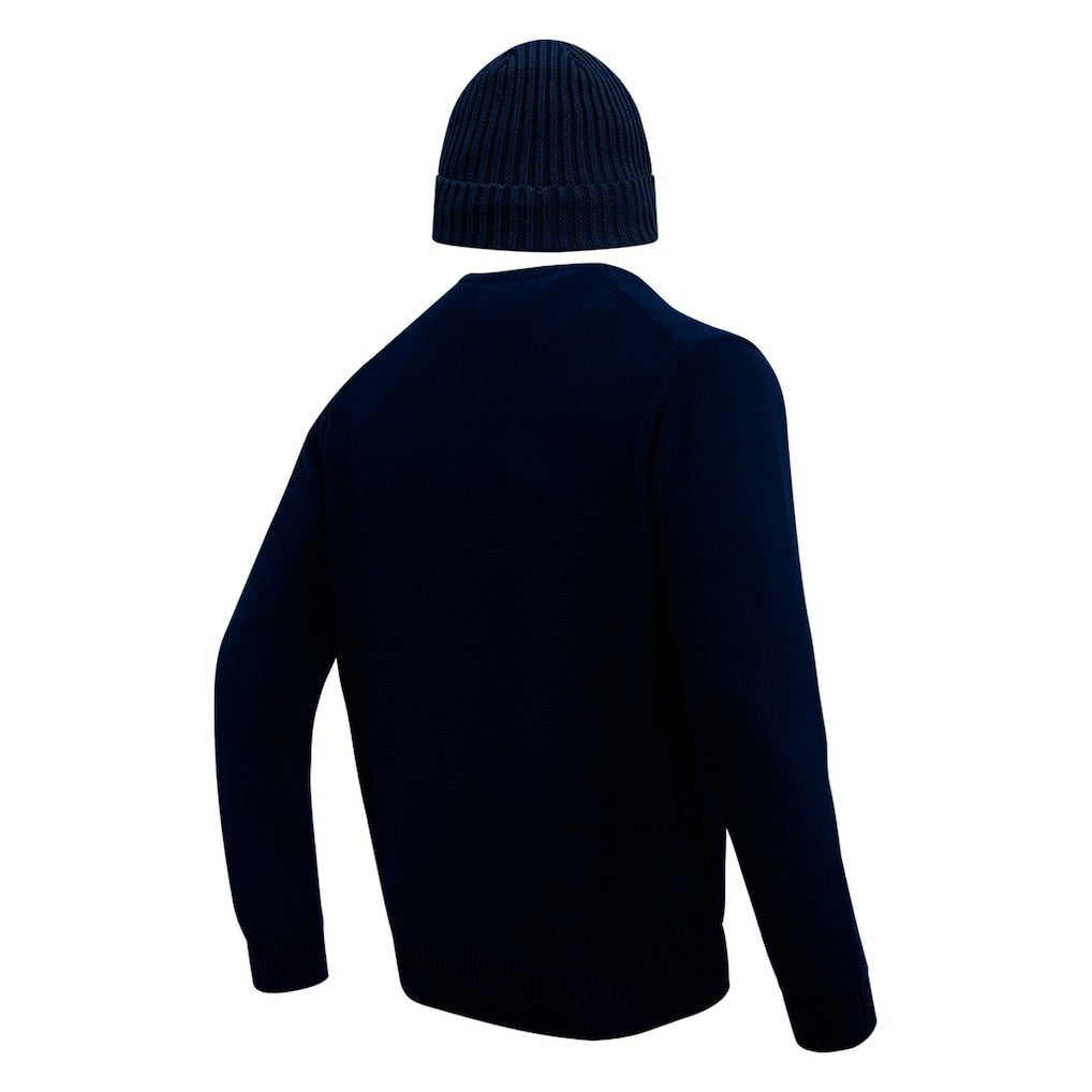 Dallas Cowboys Pro Standard Crewneck Pullover Sweater & Cuffed Knit Hat Box Gift Set Navy | NFL
