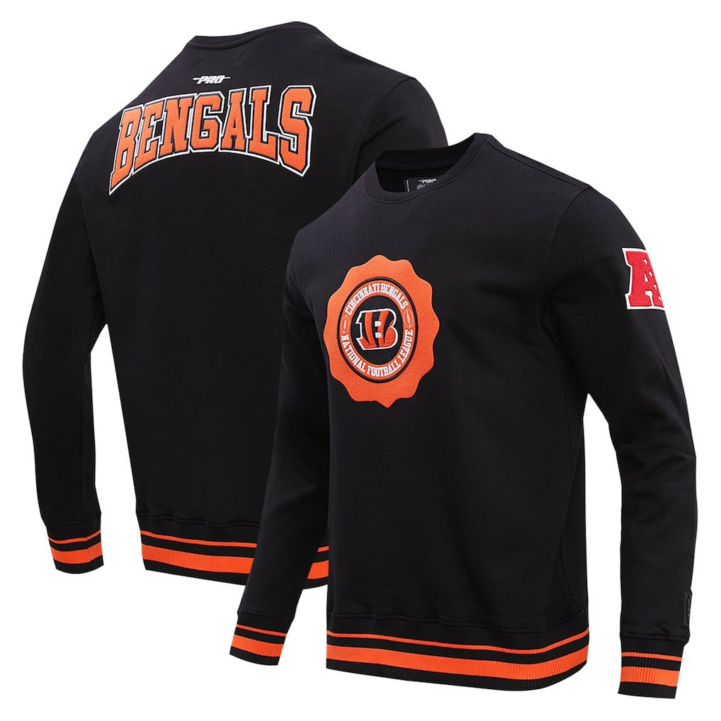Cincinnati Bengals Pro Standard Crest Emblem Pullover Sweatshirt Black | NFL